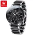 OLEVS 7004 Mens Watches Business Multifunctional Chronograph Quartz Wrist watch For Man Date Moon Waterproof Ceramic Watch